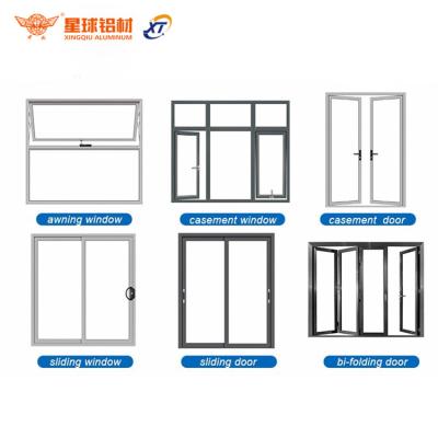 China Modern Wholesale Construction Building Materials Aluminum Door And Window Sections for sale