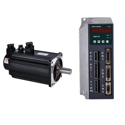 China 110mm 1200W 220V AC Motor 6NM 2000rpm Drip Proof Three Phase Servo Motor With Driver for sale