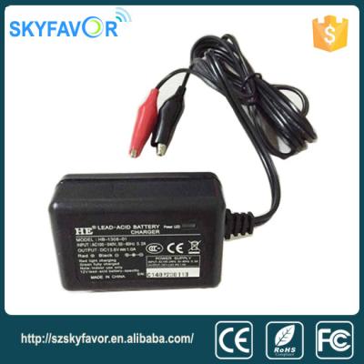 China 12v 1a Lead Acid Battery USA Clip 12v 1A VRLA SLA AGM GEL Lead Acid Battery Charger for sale