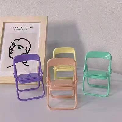 China PORTABLE cheap price macaron color cute promotion gifts chair desktop portable decoration table cell phone holder plastic holder for sale