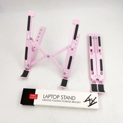 China China Adjustable Factory Price (Height) Cheap Laptop Pad PC Stand Holder Plastic Adjustable Fold Laptop Stand for sale