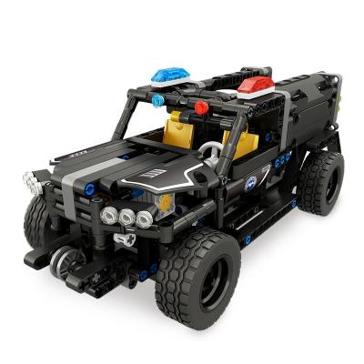 China Building Toy 433 PCs City Police Car Series Water Monitor Brick RC Car USB Police Car Toy Building Blocks Set Toy for sale