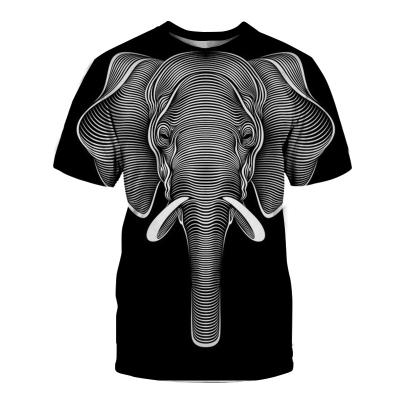 China New and Unique Print Anti-wrinkle Animal Men's T-shirt Printing Top Summer Loose Abstract Men's Short-sleeved Clothing for sale