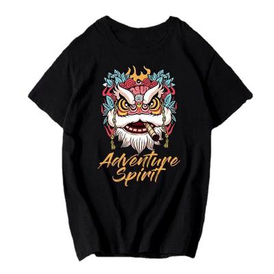 China Anti-wrinkle Chinese style youth sweater short sleeve INS printing shirt summer loose casual half sleeve push-up customization for sale