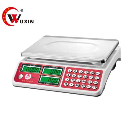 China New Design White Color ACS Series Price Computing Electronic Scale, ABS Materials, Large LED Font Display 33.5*23cm for sale