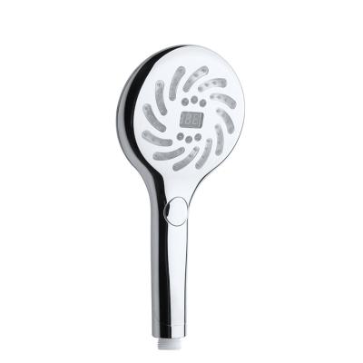 China 3 Needle Spa Shower Head Luxury High Pressure Anion Filtration Spray Nozzle Colorless Changing Handheld LED for sale