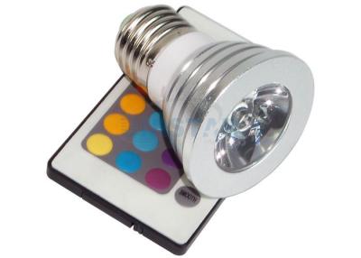 China Scheinwerfer 3W RGB E27 GU10 LED, Mehrfarbenbirnen-dekorative Beleuchtung der änderungs-LED zu verkaufen