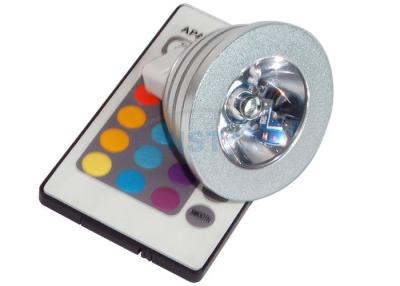 Cina RGB multicolore cambiando CA della lampadina del riflettore di 3W MR16 LED/CC completamente telecomandati 12V in vendita