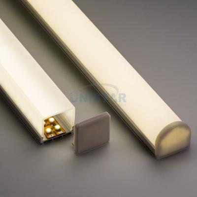 China Vivienda de aluminio anodizada soporte del perfil de la superficie LED de la serie de la GIP para las tiras del LED en venta