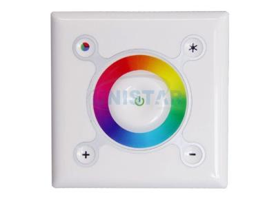 Chine Contact fixé au mur obscurcissant le rhéostat de contrôleur de RVB LED, contrôleur de roue de couleur de dc 12/24V RVB à vendre