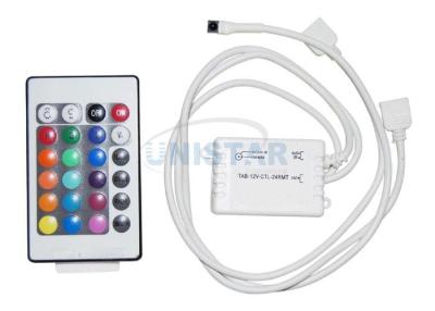 China 24 Key Infrared RGB LED Controller Dimmer DC 12V 24V 5V CE RoHs Approval for sale