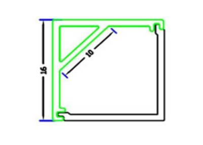 Cina Il profilo di alluminio ha condotto il profilo della striscia per la doppia linea la striscia/profilo Housing16w * 16 h * 1000mm l in vendita