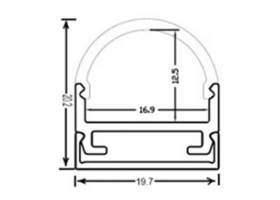 China Aluminum Led Strip Profile Housing For 5050 / 3528 Strips / Led Strip Housing for sale