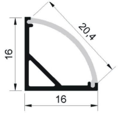 China Frosted Cover Line Led Aluminium Profile With 3528 , 90 Degree Led Strips for sale