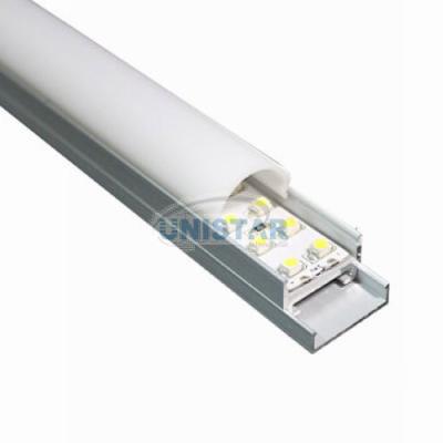 China Stair Railways Round Aluminium LED Profile With Opal Clear Transparent Cover for sale