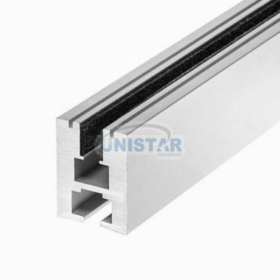 China Edge Lighting Glass Aluminum Extruded Profile For Led Strips for sale