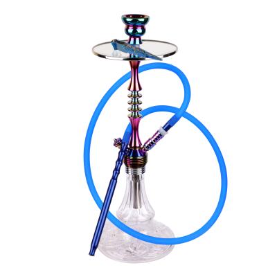 China Smooking Shisha Gunter Factory Metal Wholesales Colorful High Shisha Hookah 56cm Smoking Water Pipe 1 Hose Hookah for sale