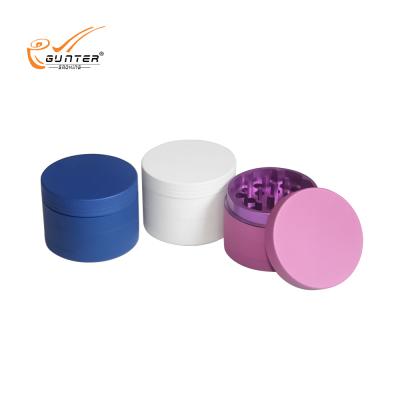 China Wholesale Grinding Smoking Accessories Customized Logo 40mm 4 Parts Aluminum Alloy Herb Grinder for sale