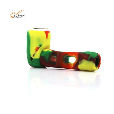 China Wholesale Tobacco Water Silicone Weed Food Grade Gunter Smoking Accessory Factory Direct Free Sample Smoking Glass Pipe for sale