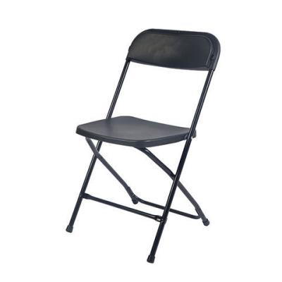 China New Design Dining Garden Metal Leg Black Color Foldable Chair For Garden Folding Outdoor Chairs for sale