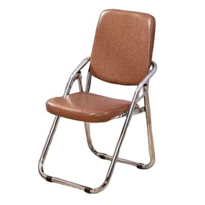 China Cheap Single Foldable Metal Frame Folding Office Computer Chair for sale