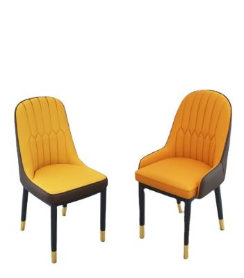 China Modern Hot Sale Colorful Cheap Leather Dining Chair for sale