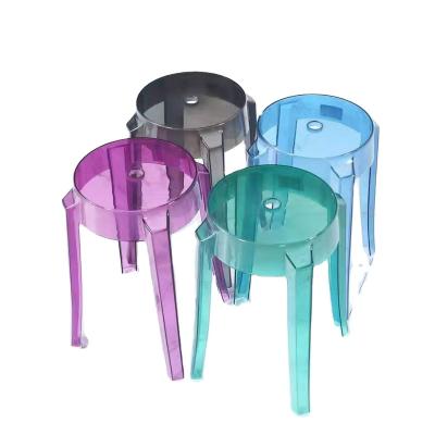 China Hot Wholesale Modern Business High Quality Acrylic Transparent OEM Customized Sitting Stool for sale