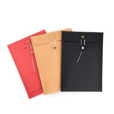 China Custom Size Kraft String and Washer Closure Envelopes for Confidential Correspondence for sale