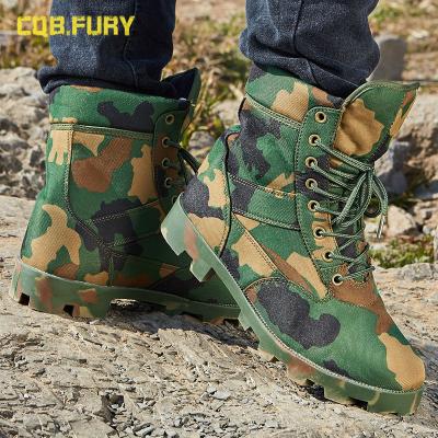 China Leather Outsole Cheap Panama Anti-Slip Quality Boots Camouflage Military Boots With Side Zipper for sale