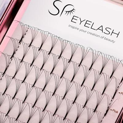 China Natural Soft Korean Handmade Silk Pre Fanned Lashes Premade Long Stem Fan 3D 4D 5D 6D Volume Eyelash Extensions for sale