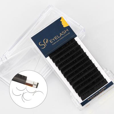 China Tray Silk Eyelash Extensions Premium PS Eyelash 0.15mm C Curl Natural Soft Mix Soft Individual Private Label for sale