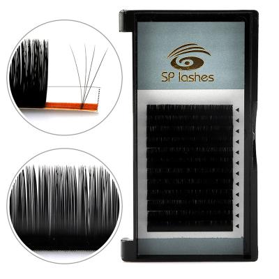 China Premade Mega Volume Thin Easy Fanning Eyelash Extensions Loose Lash Volume Easy Fanning Lash Extensions Wholesale Dark Black for sale