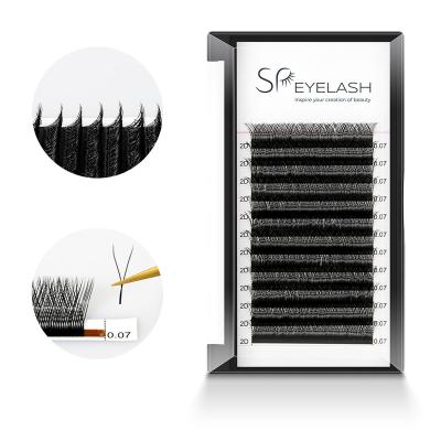 China Wholesale Fake Mink Lashes YY PS Natural Soft CIL Private Label Whip D Loop 0.05mm YY Eyelash Extension for sale