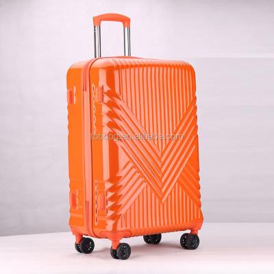 China 2022 New ABS Trolley Wholesale Travel Zipper Luggage Bag Fashion Printed Leather Luggage for sale