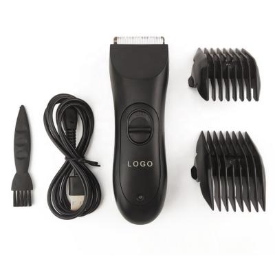 China Men Body Trimmer Waterproof Pure Black Waterproof Electric USB Rechargeable Hair for sale