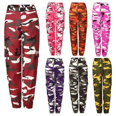 China 2022 New Women Camouflage Cargo High Waist Hip Hop QUICK DRY Pants Pants Combat Camouflage Warm Capris Long Pants for sale