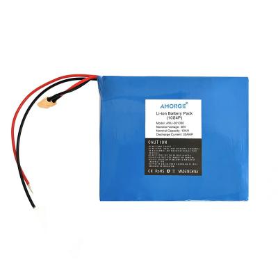 China Golf carts AMORGE 36V 6AH 10AH 15AH 20AH 30AH 20AMP ​​40AMP 60AMP 80AMP 18650 21700 lithium battery packs for scooter for sale