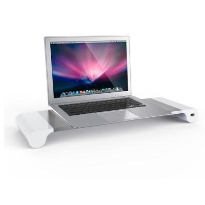 China 4 Ports USB 4 Ports LCD Riser Monitor Left Desk Aluminum Holder For Macbook for sale