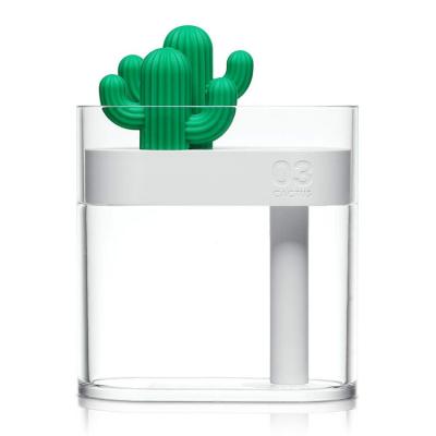 China Cute Design Gift Idea Cactus Air Diffuser Creative Usb Air Mini Humidifier For Bedroom Office for sale