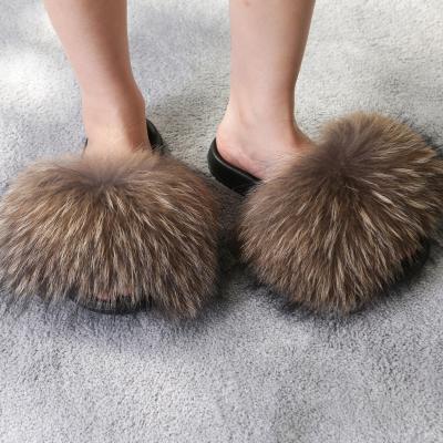 China CUSHIONING Full Style Fur Slides For Women And Kids Loose Fur Slides Fur Slippers Men for sale