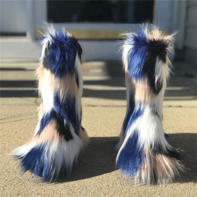 China PVC factory direct wholesale women fur boots bow boot australia fur bearpaw fur boots for sale