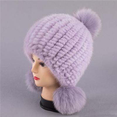 China Factory Direct Wholesale Striped Fur Hat Fox Fur Hat Jewish Fur Hat for sale