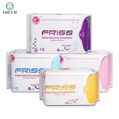 China Super Absorbent Competitive Price Organics Clean Biodegradable Sanitary Napkin Pads Anion for sale