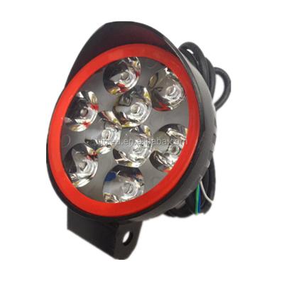 China Work Light Factory Direct Sale 9 Led Headlight 12V-24V LED Daytime Running Light Motorcycle Headlamp for sale