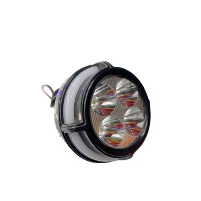 China 12v 4led mirror light 12W high power headlight with ring motorcycle mirror light for sale