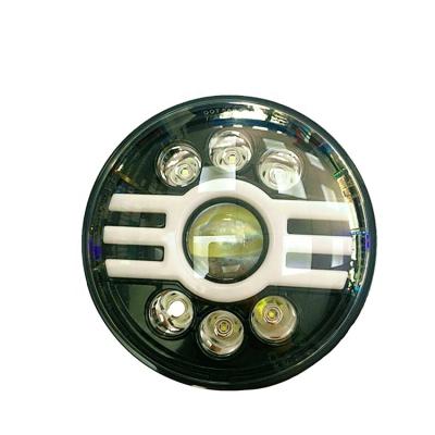 China Factory Wholesale New Design 12v 45w Motorcycle Headlamp 2020 Super Powerful Headlamp For Harley And Jeep Wrangler 7 Inch Round Headlamp for sale