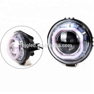 China Daytime Running Light Motorcycle Led Projector Headlights 12V Waterproof Led Light For Motorcycle 20w Led Angel Lens for sale