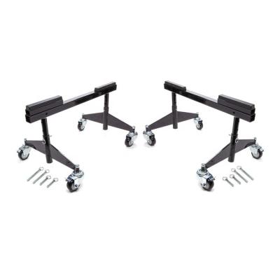 China Industrial Rolling Chassis Stands Black / Portable Adjustable Sprint, Miniature Car Chassis Stands / Sprint Car Frame Rack Cart - Set of 2 for sale