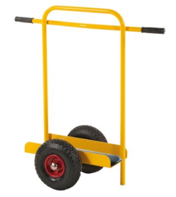 China Industrial Drywall Panel And Panel Trolley With Pneumatic Tires, 200KGS Loading Capacity, Powder Coated Yellow for sale