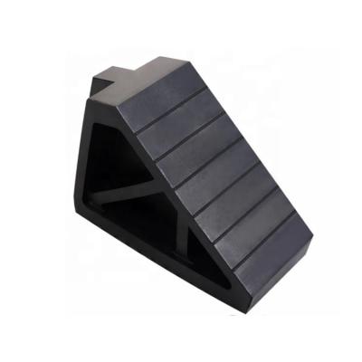 China Parking Rubber Wheel Chock, Black Or Yellow, General Purpose 250Lx120Wx185mmH/ Single Rubber Wheel Chock Block for sale